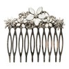 Alpenflüstern Edelweiss Symphony ADV095 Traditional Hair Comb Antique Silver Colour