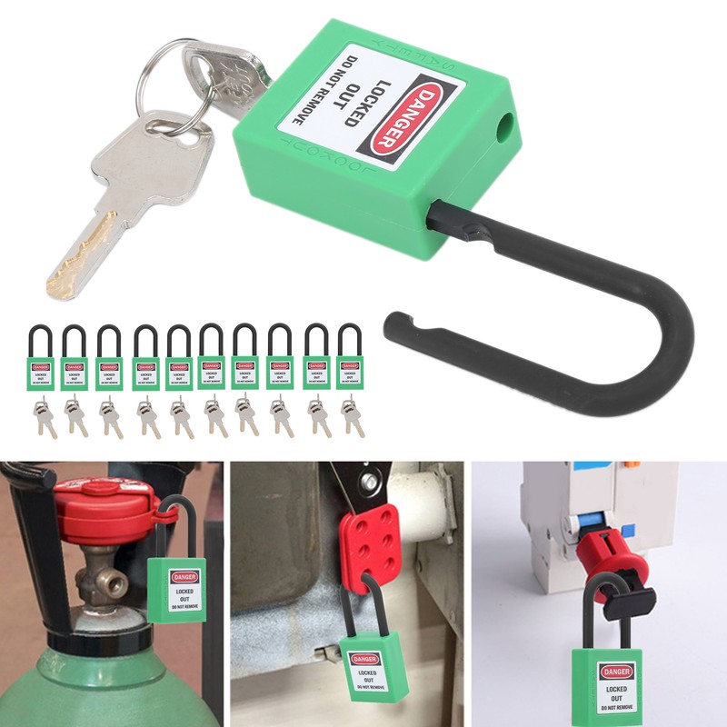 10Set 38mm/1.5in Safety Padlock Engineering Insulation DustProof for Factories Construction