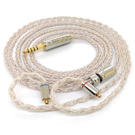 mfreeo Premium IEM Upgrade Cable, MMCX/2-Pin 0.78mm Earphone Cord, 8-Core Braided Hi-Fi Replacement Extension, Balanced Audiophile Audio Cable (1.2M, 4.4mm to mmcx)