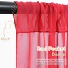 ROMANKAS Ceiling Drapes for Weddings Red Sheer Draping Fabric 5x15FT