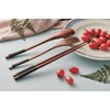 Wooden Flatware Wooden Fork and Spoon Chopsticks Reusable Tableware Cutlery