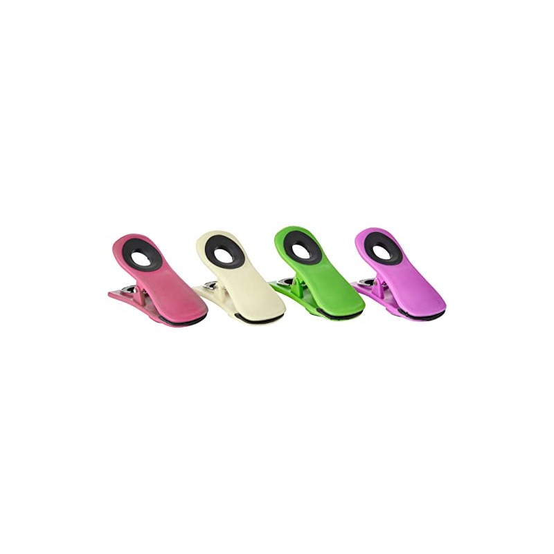 KitchenCraft Chunky Magnetic Clips for Food Bags and Memos, Plastic,