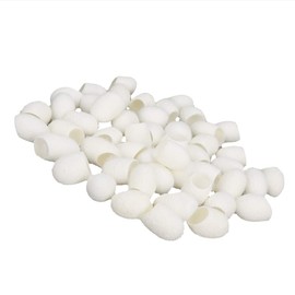 Silkworm Cocoons Removal Silk Ball Cocoons Facial Cleanser Balls, Silk Cocoons Balls Removal Silk Cocoon 50 Pieces Silkworm Finger Rubs Face Care Portable Silk Removal Cocoons Silkworm Balls Facial