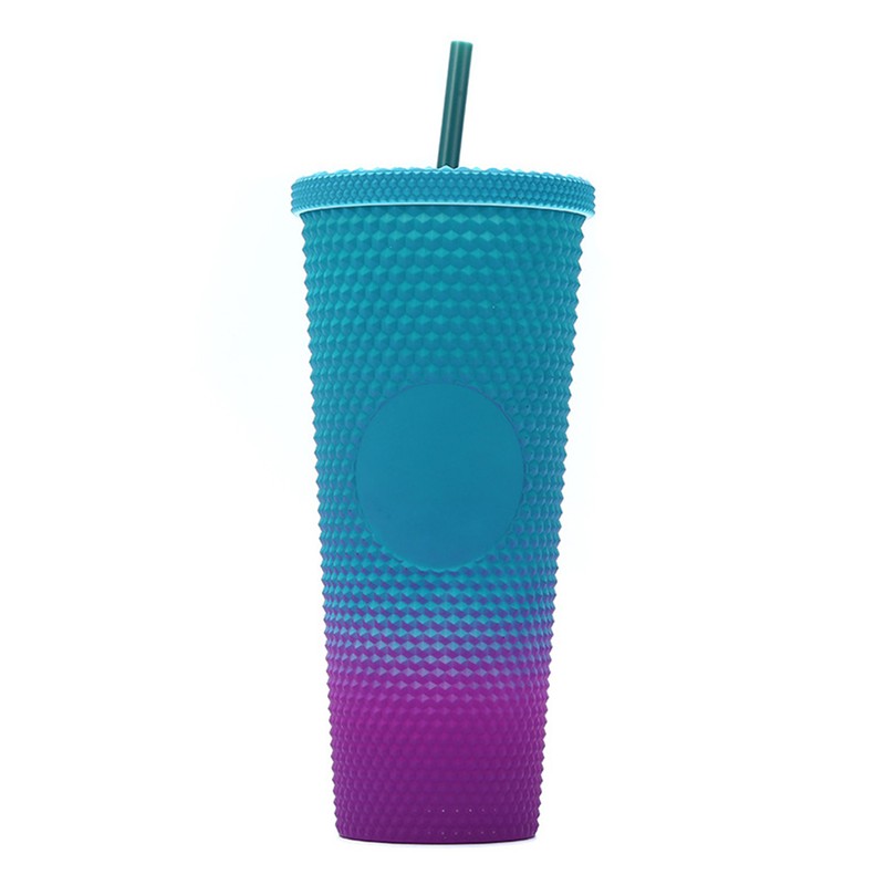 710ML/24OZ Large Capacity Water Cup Fully Studded Matte Tumbler Reusable