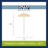 RSVP International Compostable Bamboo Serving & Cocktail, Umbrella Picks, 50-Count,