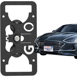 Front Grille License Plate Holder Compatible with Hyundai Sonata 8th gen DN8 2020-2024, Sonata Hybrid 8th gen DN8 2020-2024, Accent 2018-2022, License Plate Mount, Anti-Theft Car Tag Frame