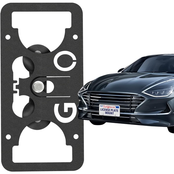 Front Grille License Plate Holder Compatible with Hyundai Sonata 8th