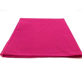Set of 12 Solid 100% Polyester Unisex Bandanas - One Dozen by M.H.I. (Hot Pink)