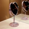 Bestbling Luxury Bling Double-Sided Tabletop Makeup Mirror, Heart Shape Metal