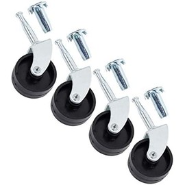 Just Accessories 4 x Heavy Duty Hard Plastic 360 Swivel Castor Wheels Trolley Furniture with Sockets