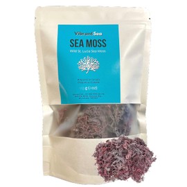 Wild Raw Purple Sea Moss - 100% Natural and Vegan From St. Lucia - Makes 70 oz of Irish Sea Moss Gel - Vitamins and Minerals For Immunity, Health, Energy & Skin