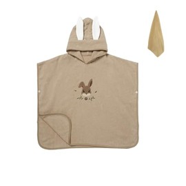 Baby Bath Poncho, Children's Bath Towel, Washable Baby Hooded Towel, Poncho Towel, for 0-3 Years, Camel