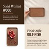 Walnut Wood Tray with Non-Slip Feet, 10 x 6 Inch