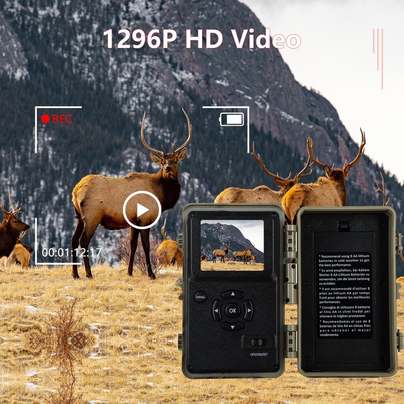 Folgtek Hunting Kamea 48MP Wildlife Observation Camera 1296P (1, Brown)