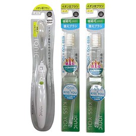 IONIC White Handle + Extra Fine Regular Spare 2 Pack Set, White (Extra Fine Regular), Main Unit (1 Bottle) + Replacement Brush (4 Pieces)