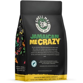 Bones Coffee Company Jamaican Me Crazy Coffee Liqueur Flavored Coffee, Medium Roast Low Acid, 12 Oz Ground