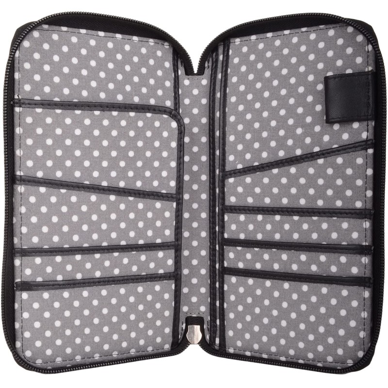 Womens Genuine Soft Leather RFID Travel Passport Document Holder Wallet