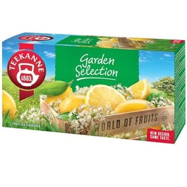Teekanne Garden Selection Elderflower & Lemon All Natural Fruit Flavored Infusion Tea with White Hibiscus, Sweet Blackberry Leaves and Rosehip 20 Teabags