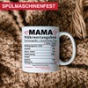 Mama Tasse Beste Mama geschenk Nährwertangaben zum Geburtstag Geburtstagsgeschenk mama