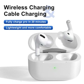 Replacement Charging Case for AirPods Pro 1st/2nd Generation, Wireless Charging Compatible, White
