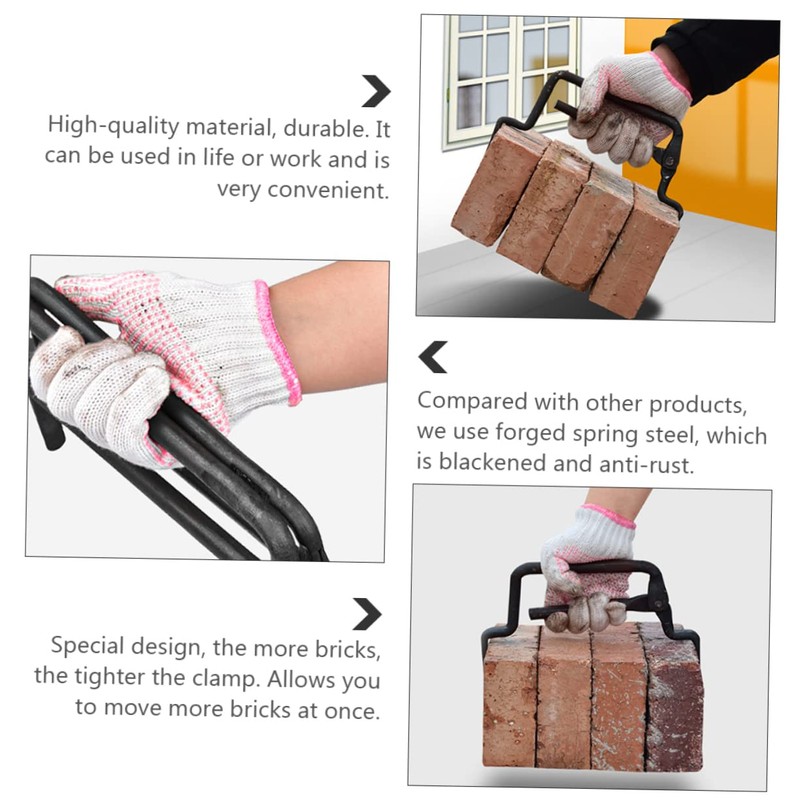POPETPOP Adjustable Brick Clamp Tool Multi-Functional Brick Pliers for Construction