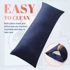 Cosybay Full Body Pillow Insert with Navy Blue Pillowcase -