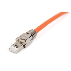 DIGITUS Cat 6A Network Connector - Field Plug 360° Shielded - RJ45 Connector Tool Free - 10GBase-T 500 MHz - AWG 26/7 to 22/1