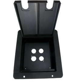 PROCRAFT FPMUFT-4X-BK Recessed Floor Pocket Stage/Box for 4 D Type Feed-Thru