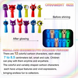 12 Piece Anime Action Figures, Anime Toy Figures Set for Children and Adults, Party Supplies for Christmas and Birthdays, Figures for Game Fans Cartoon Figures for Collection Decoration