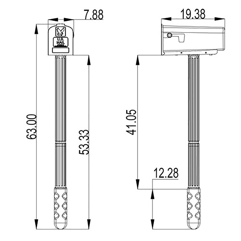 Architectural Mailboxes Newbury™ Rust-Proof Plastic Post Mounted Mail Box for