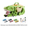 Perfeclan Verwandelbares Dinosaurierspielzeug, Kinder-Spielfahrzeug, lustiges tragbares Feinmotorik-Dinosaurier-Verschluckungsfahrzeug für Kinder im