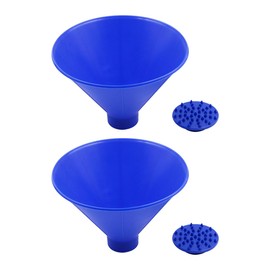 Hsthe Sea 2Pcs Car Ice Scraper, Round Cone Car Ice Scraper with Funnel 360 Degree Cone Car Windscreen Snow Shovel Brush for Car Window Windows Ice Removal (Blue)