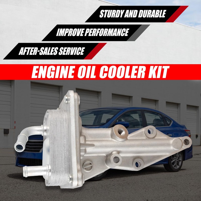 RANSOTO Engine Oil Cooler Kit with Gasket Compatible with 2007-2013