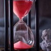 Hourglass Timer with Red Sand, 60 Minute Wooden Frame Sand
