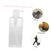 VICASKY 2 Pcs Refillable Pump Bottles Black Transparent Shampoo Containers