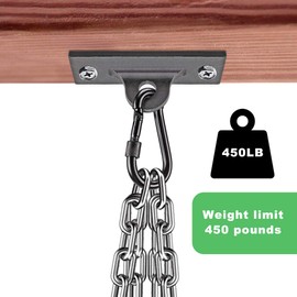 Dolibest Heavy Bag Hanger,Wall Ceiling Mount Hook with a Carabiner for Suspension Trainer, Body Weight Strength Training Systems, Aerial Yoga Swing & Hammock, Resistance Band