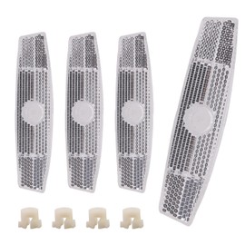 4 PCS Bicycle Wheel Spoke Reflectors,Bikes Wheel Reflectors,Bicycle Safety Warning Reflector Road,Reflective Bikes Clip,Bike Accessories for Mountain Bike Decoration Night Riding (White)