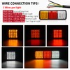 Auovo 75 LED Truck Tail Lights DC12V Amber Red White