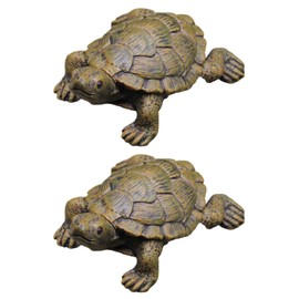 RELKLYU 2 Simulated Turtle Models, Garden Decoration Embellishments, Garden Landscaping, Micro Landscape Accessories