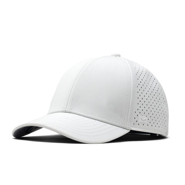 melin A-Game Hydro, White, Men’s Performance Snapback Hats, Water-Resistant Fitted
