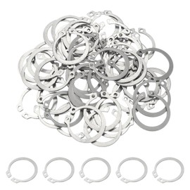 PATIKIL 31mm OD External Retaining Rings, 50 Pcs C-Clip Retaining Shaft Snap Rings 304 Stainless Steel External Circlip for Automobile Valve Equipment Bearings