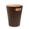 umbra Wooden Round Trash Can, No Lid, Pail, Trash Can,