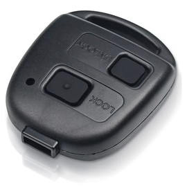2 Button Car Key Shell for Toyota Aygo Corolla RAV4 Prado Avensis Land Cruiser Previa Echo Tarago Alphard, Key Fob Cover Housing Replacement (with Button Rubber Pad)