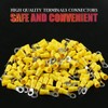 Hilitchi 100Pcs 12-10AWG Insulated Terminals Ring Electrical Wire Crimp Connectors