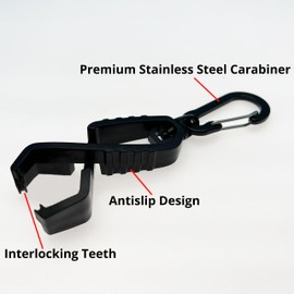 BelTech Glove Clip with Metal Carabiner, Glove Holder, Glove Keeper, Glove Hanger for Safety Work/Construction Worker
