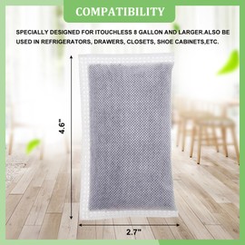 GZJoSum Activated Charcoal Odor Absorber Diaper Pail Deodorizer for itouchless 8 Gallon & Larger, Trash Can Deodorizer Odor Filter Refill for itouchless 13 Gallon Diaper Garbage Can (8 Pack)