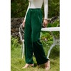 Rasutina Women Wide Leg Velvet Pants Christmas Green Palazzo Pants