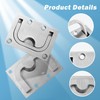 316 Stainless Steel Recessed Flush-Mount Ring Pull Handle with Mounting