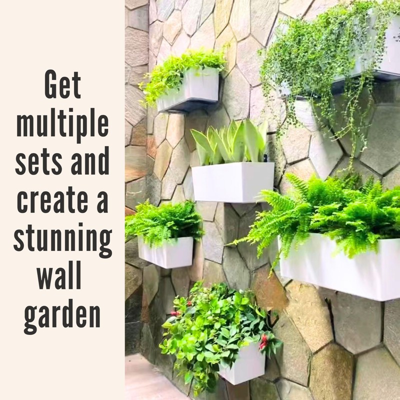 LaLaGreen Wall Planter for Outdoor (2 Pack, 14 Inch) Wall