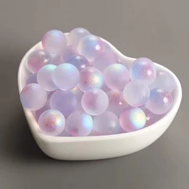 DPWOUM 20pcs Purple Glass Marbles Luminous Glass Ball Colorful Glass Marbles Vase Filler Fish Tank Home Decor DIY Jewelry Accessories Aquarium Décor Thematic Ornaments (12mm)